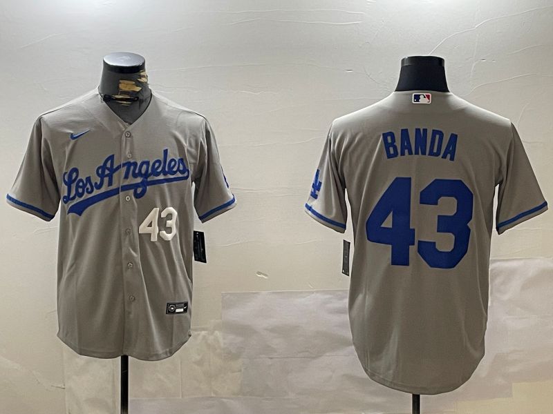 Men Los Angeles Dodgers #43 Banda Grey Game 2024 Nike MLB Jersey style 12091